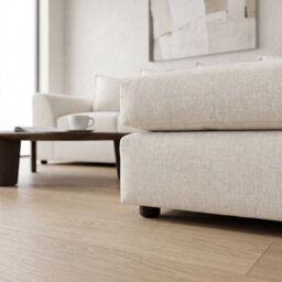 Abakus Direct Dexter Relaxed Linen Corner Sofa In Cream Right Facing With Plush Chaise Extension - thumbnail 7
