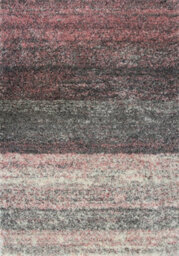 Loomed Super Soft Blush Pink Grey Mottled Striped Shaggy Area Rug 160X230Cm - thumbnail 4