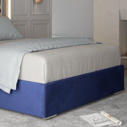 Cloudrest Upholstered Soft Velvet Metal Designer Bed Frame - thumbnail 4