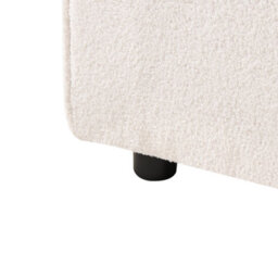Wyld And Coco White Bouclé Square Ottoman, Modern Footstool W88 X D88 X H43Cm - thumbnail 7