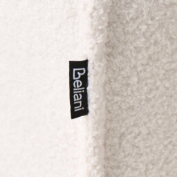 Wyld And Coco White Bouclé Square Ottoman, Modern Footstool W88 X D88 X H43Cm - thumbnail 8