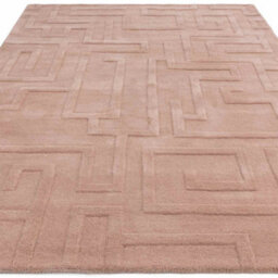 Handmade Modern Blush Abstract Wool Easy To Clean Rug For Living Room & Bedroom-160Cm X 230Cm - thumbnail 2