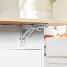 Sobuy Fkw129-Nw, Kitchen Island On Wheels Rolling  Storage Trolley With Extendable Rubber Wood Worktop,w115Xd68.7Xh91 - thumbnail 9