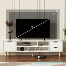 140Cm High Gloss Floating Tv Stand Unit Modern Living Room Cabinet Storage - thumbnail 5