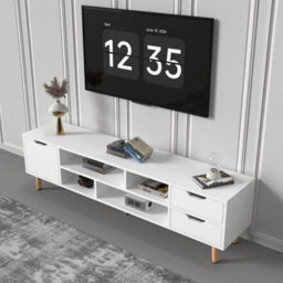 140Cm High Gloss Floating Tv Stand Unit Modern Living Room Cabinet Storage - thumbnail 4
