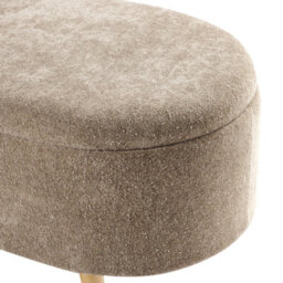 Beliani Upholstered Storage Bench Oklahoma Chenille Light Brown With Storage - thumbnail 9
