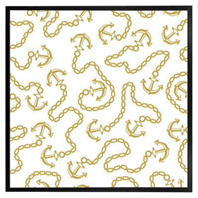 "Andrew Lee Anchor & Chains (Picutre Frame) / 20X20"" / Oak" - image 1