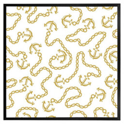 "Andrew Lee Anchor & Chains (Picutre Frame) / 20X20"" / Oak"