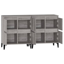 Berkfield Sideboards 2 Pcs Grey Sonoma 60X35X70 Cm Engineered Wood - thumbnail 7