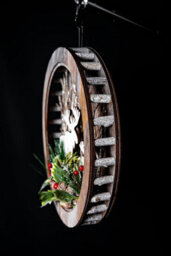 Shatchi B/o Led Wooden Reindeer Scene - Wreath Shape - D30Xw4.5 - thumbnail 5
