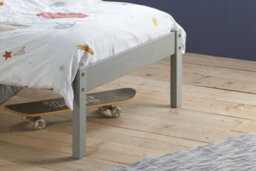 Save On Goods UK 3Ft Single Grey Painted Wood Bed Frame.wooden Shaker Style,low Footend Bedstead - thumbnail 3