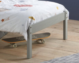 Save On Goods UK 3Ft Single Grey Painted Wood Bed Frame.wooden Shaker Style,low Footend Bedstead - thumbnail 4