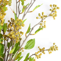 Leaf Pack Of 6 X 90Cm Artificial Yellow Berry Stem - thumbnail 3