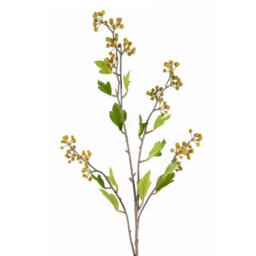 Leaf Pack Of 6 X 90Cm Artificial Yellow Berry Stem - thumbnail 6