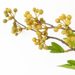 Leaf Pack Of 6 X 90Cm Artificial Yellow Berry Stem - thumbnail 4