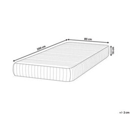 Beliani Pocket Spring Mattress Misty H3/4 Firm 80 X 200 Cm (Eu Small Single) - thumbnail 3