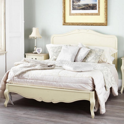 Statement Furniture Juliette French Style 4Ft6 Double Bed With Wooden Headboard - Champagne - image 1