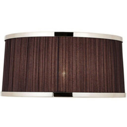 "13"" Luxury Round Tapered Lamp Shade Black Pleated Organza Fabric & Antique Brass"
