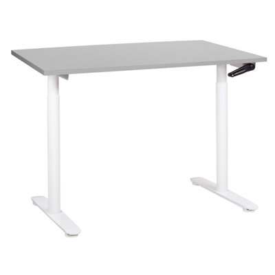 Beliani Manual Adjustable Standing Desk Destinas Grey/ White 120 Cm 72 Cm - image 1