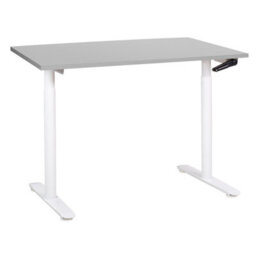 Beliani Manual Adjustable Standing Desk Destinas 120 Cm 72 Cm Grey/ White