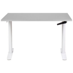 Beliani Manual Adjustable Standing Desk Destinas Grey/ White 120 Cm 72 Cm - thumbnail 4