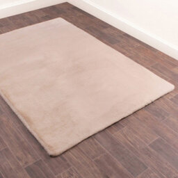 Faux Fur Natural Plain Shaggy Modern Easy To Clean Rug For Living Room And Bedroom -150Cm X 200Cm - thumbnail 2