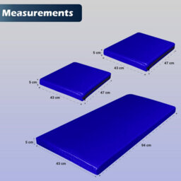 istyle mode Cushion For Rattan Chairs (Royal Blue, 3 Pieces) - thumbnail 5