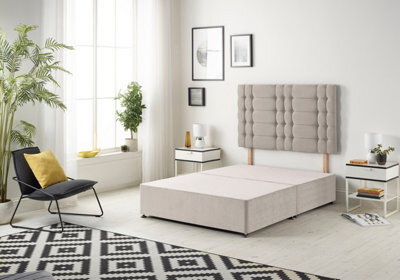 Somnior Beds Somnior Plush Silver Bliss Divan Base With Headboard - Small Single - image 1