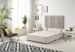 Somnior Beds Somnior Plush Silver Bliss Divan Base With Headboard - Small Single - thumbnail 1