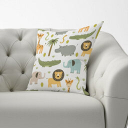 Warren Reed Designer Cute Safari Animals Cushions 60Cm X 60Cm - thumbnail 2