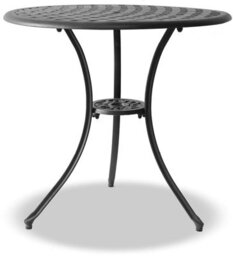 Homeology Oshowa Black Cast Aluminium Weatherproof Outdoor Garden Table With 2 Chairs Bistro Set - thumbnail 7