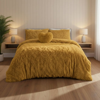 Super Fluffy Duvet Cover Ultra Soft, Cloud-Like Comfort Snug Sleep Yellow - image 1