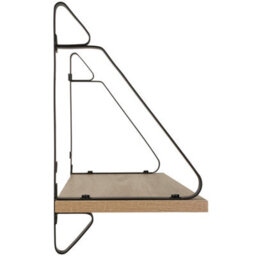Tectake Wall Shelves Irvine - Set Of 2, Wood & Metal Look, High Load-Capacity  - Industrial Wood Light, Oak Sonoma - thumbnail 8