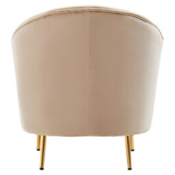 Orsina Mink Velvet Arm Chair, Luxury Velvet Upholstered Accent Chair, Comfortable Armchair For Home, Office - thumbnail 4