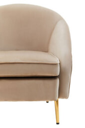 Orsina Mink Velvet Arm Chair, Luxury Velvet Upholstered Accent Chair, Comfortable Armchair For Home, Office - thumbnail 5