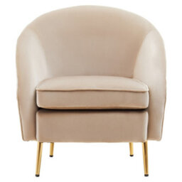 Orsina Mink Velvet Arm Chair, Luxury Velvet Upholstered Accent Chair, Comfortable Armchair For Home, Office - thumbnail 7