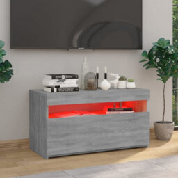 Walplus Tv Cabinet With Led Lights Grey Sonoma 75X35X40 Cm - thumbnail 3