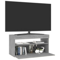 Walplus Tv Cabinet With Led Lights Grey Sonoma 75X35X40 Cm - thumbnail 6