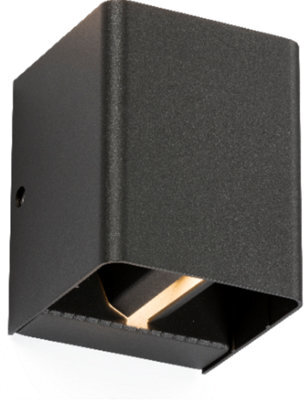 Knightsbridge Wad12Aa Outdoor Ip65 6W Led (3000K Warm White ) Adjustable Up Down Wall Light In An Anthracite Finish