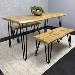 Kosy Koala Modern Dining Table Set With 2 Benches Kitchen Dining Room Furniture - thumbnail 6