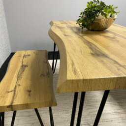Kosy Koala Modern Dining Table Set With 2 Benches Kitchen Dining Room Furniture - thumbnail 4
