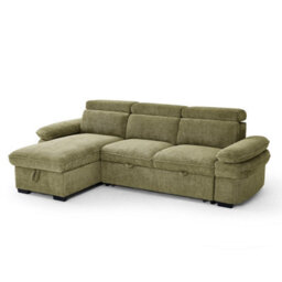 Furnishings For Less UK Blake Universal Corner 4 Seater Fabric Sofa Bed Green - thumbnail 3