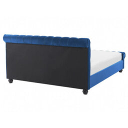 Beliani Bed Velvet Avallon 160 X 200 Cm (Eu King Size) Navy Blue - thumbnail 6