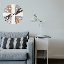 Multi Finish Wooden Plank Wall Clock 60Cm Diameter - thumbnail 3