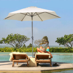 2M Garden Crank & Tilt Cream Parasol - thumbnail 9