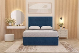 Somnior Beds Somnior Austin Divan Bed Set With Midnight Pocket Sprung Mattress And Headboard Navy Plush - thumbnail 1