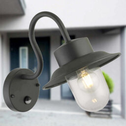 First Choice Lighting Montford - Black Outdoor Motion Sensor Ip44 Security Wall Light - thumbnail 5