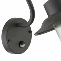 First Choice Lighting Montford - Black Outdoor Motion Sensor Ip44 Security Wall Light - thumbnail 3