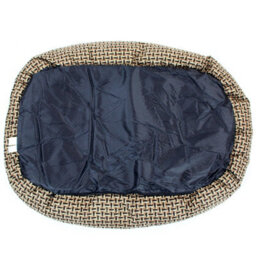 Actiaspet Large Deluxe Orthopaedic Soft Dog Bed Pet Warm Basket Fleece Lining Cushion Puppy Cat (Black & Brown) - thumbnail 6