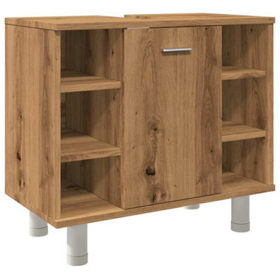 Berkfield Stylish Bathroom Cabinet Artisan Oak 60X32X53.5 Cm Engineered Wood